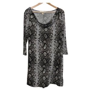 Michael Kors Gray and Black Animal Print Dress